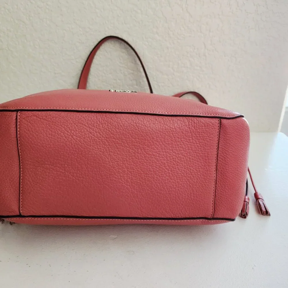 Like New Coach Elle Dusty Pink Leather Shoulder Bag Purse